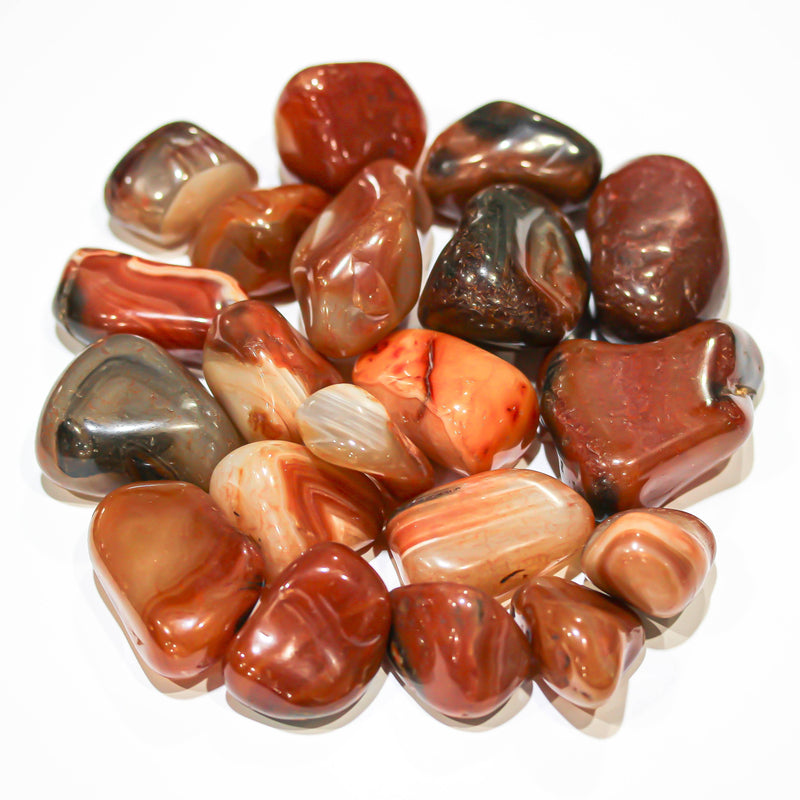 Banded Carnelian Tumbled