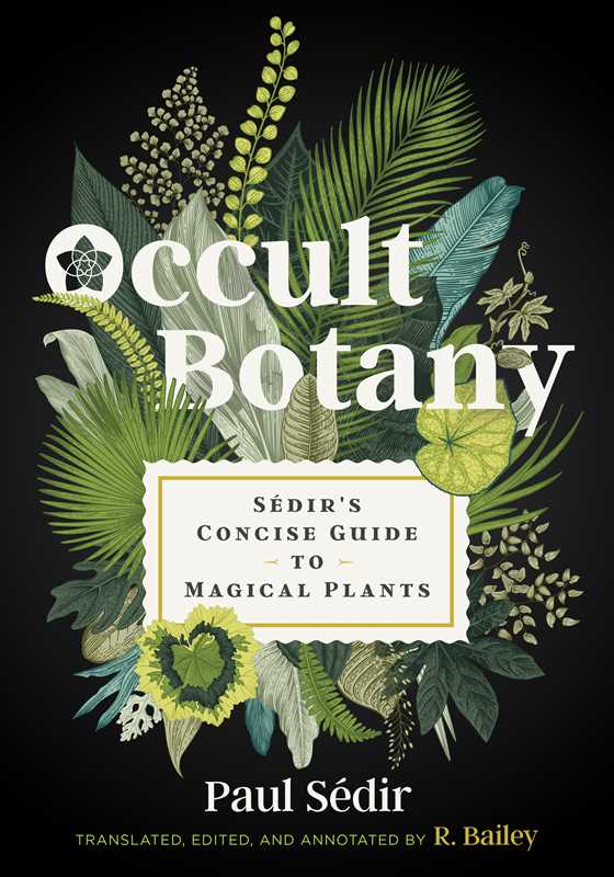 Cover of 'Occult Botany' by Paul Sédir, featuring a background of green foliage with a title and author's name.