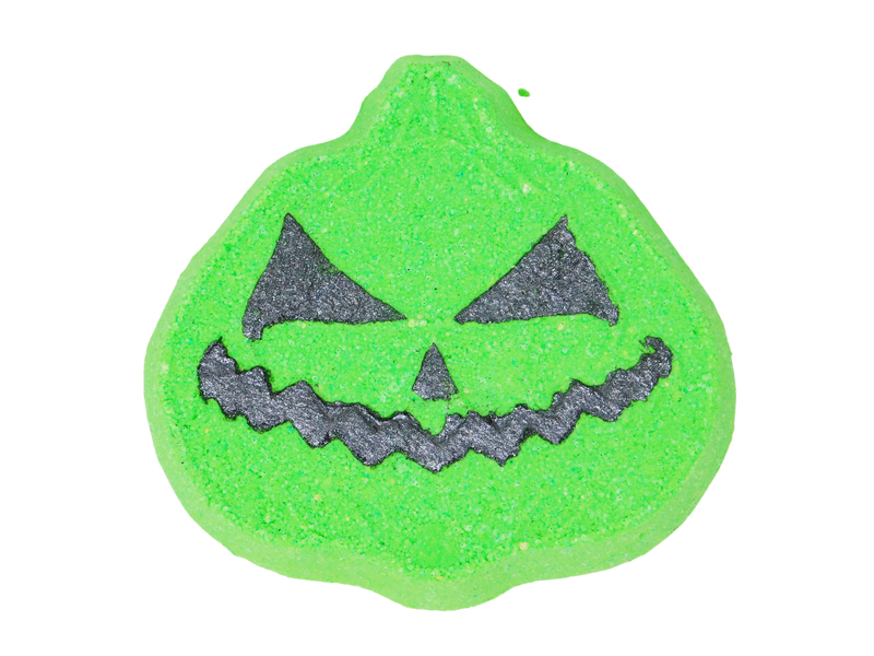 green jackolantern bath bomb